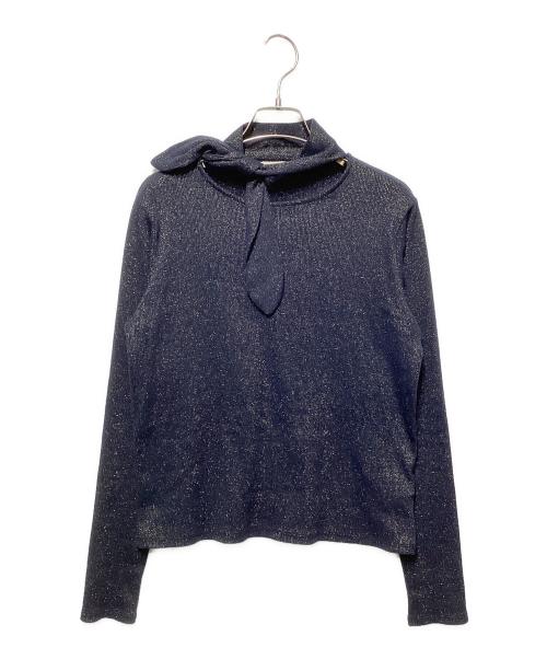 STEVEN ALAN（スティーブンアラン）STEVEN ALAN (スティーブンアラン) ラメ タイモチーフ プルオーバー ネイビー サイズ:不明の古着・服飾アイテム