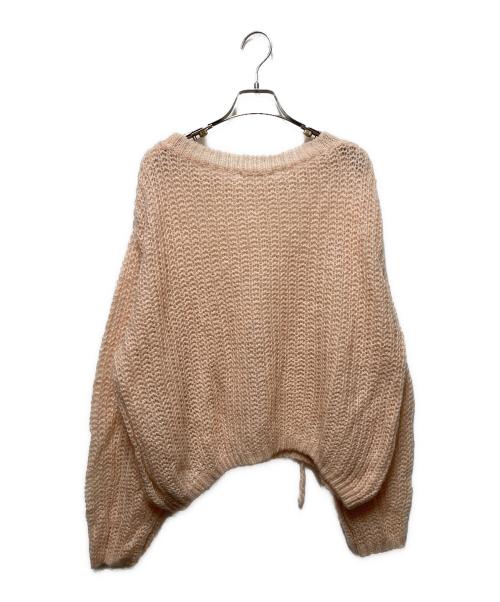 Snidel（スナイデル）Snidel (スナイデル) ロゴローゲージニットプルオーバー ピンク サイズ:freeの古着・服飾アイテム