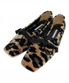 Pippichicピッピシック）の古着「レオパードパンプス」｜ブラック×ベージュ