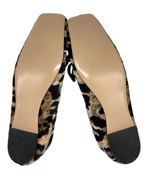 Pippichic（ピッピシック）Pippichic (ピッピシック) レオパードパンプス ブラック×ベージュ サイズ:37 1/2の古着・服飾アイテム