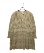 ESCADAエスカーダ）の古着「金釦ロングカーディガン」｜ベージュ