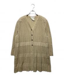 ESCADA（エスカーダ）の古着「金釦ロングカーディガン」｜ベージュ
