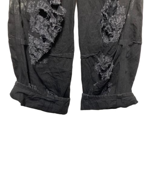 MUZE TURQUOISE LABEL（ミューズ ターコイズ レーベル）MUZE TURQUOISE LABEL (ミューズ ターコイズ レーベル) ダメージデニムパンツ ブラック サイズ:1の古着・服飾アイテム