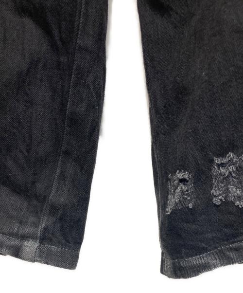 MUZE TURQUOISE LABEL（ミューズ ターコイズ レーベル）MUZE TURQUOISE LABEL (ミューズ ターコイズ レーベル) ダメージデニムパンツ ブラック サイズ:1の古着・服飾アイテム