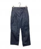 拳骨創造ゲンコツクリエイト）の古着「タックデニムパンツ」｜インディゴ