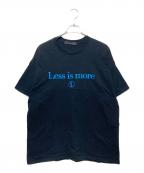 MUZE TURQUOISE LABELミューズ ターコイズ レーベル）の古着「レスイズモア Tシャツ」｜ブラック