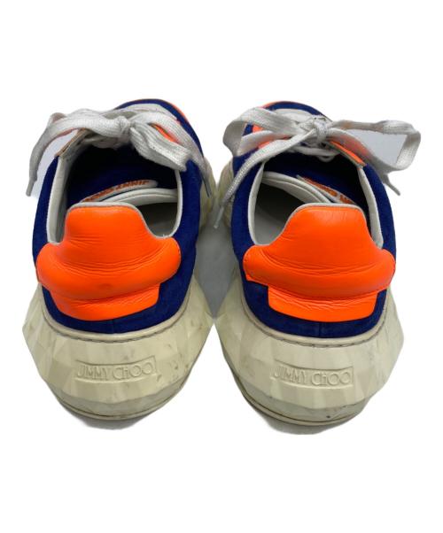 JIMMY CHOO（ジミーチュウ）JIMMY CHOO (ジミーチュウ) ダイヤモンドスニーカー オレンジ×ネイビー サイズ:36の古着・服飾アイテム