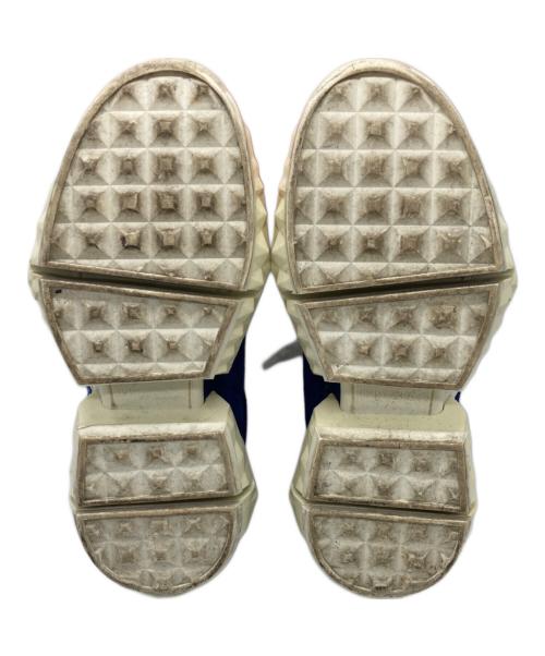 JIMMY CHOO（ジミーチュウ）JIMMY CHOO (ジミーチュウ) ダイヤモンドスニーカー オレンジ×ネイビー サイズ:36の古着・服飾アイテム