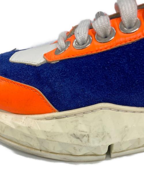 JIMMY CHOO（ジミーチュウ）JIMMY CHOO (ジミーチュウ) ダイヤモンドスニーカー オレンジ×ネイビー サイズ:36の古着・服飾アイテム