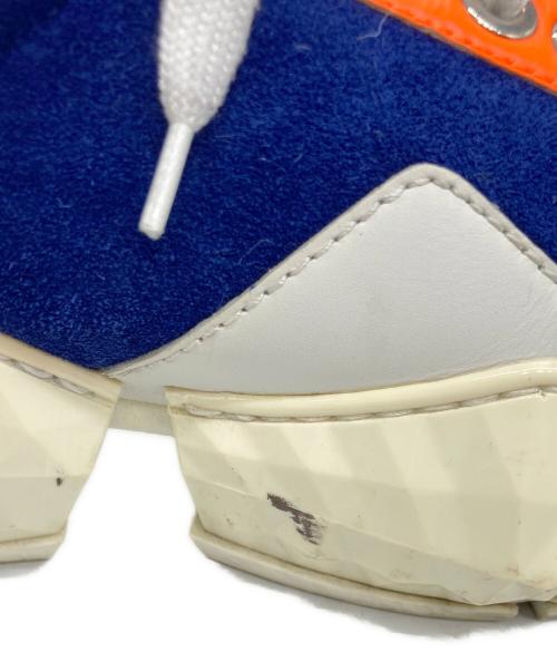 JIMMY CHOO（ジミーチュウ）JIMMY CHOO (ジミーチュウ) ダイヤモンドスニーカー オレンジ×ネイビー サイズ:36の古着・服飾アイテム