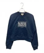 MARITHE+FRANCOIS GIRBAUDマリテフランソワジルボー）の古着「CLASSIC LOGO CROP SWEATSHIRT」｜ブラック