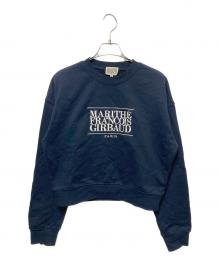 MARITHE+FRANCOIS GIRBAUD（マリテフランソワジルボー）の古着「CLASSIC LOGO CROP SWEATSHIRT」｜ブラック