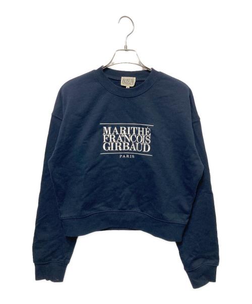 MARITHE+FRANCOIS GIRBAUD（マリテフランソワジルボー）MARITHE+FRANCOIS GIRBAUD (マリテフランソワジルボー) CLASSIC LOGO CROP SWEATSHIRT ブラック サイズ:Ｍの古着・服飾アイテム