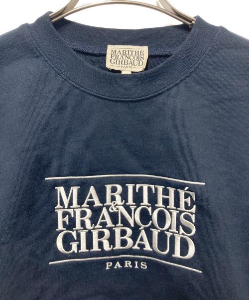 MARITHE+FRANCOIS GIRBAUD（マリテフランソワジルボー）MARITHE+FRANCOIS GIRBAUD (マリテフランソワジルボー) CLASSIC LOGO CROP SWEATSHIRT ブラック サイズ:Ｍの古着・服飾アイテム