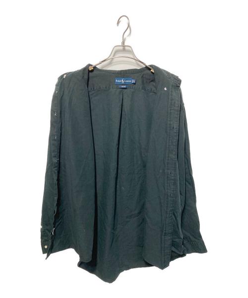 RALPH LAUREN（ラルフローレン）RALPH LAUREN (ラルフローレン) BLAKEボタンダウンシャツ ブラック サイズ:XLの古着・服飾アイテム