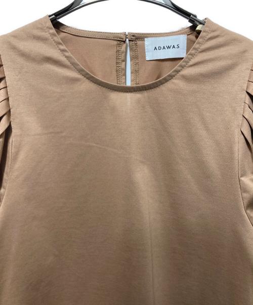 ADAWAS（アダワス）ADAWAS (アダワス) プレーティングジャージー バルーンスリーブTシャツ ベージュ サイズ:freeの古着・服飾アイテム