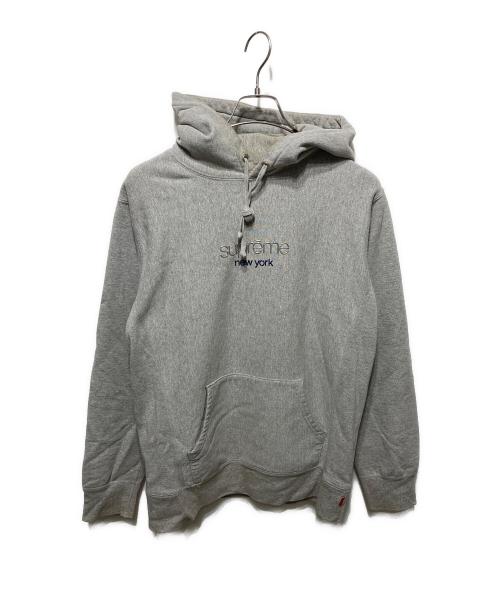 SUPREME（シュプリーム）SUPREME (シュプリーム) Chrome Classic Logo Hooded Sweatshirt グレー サイズ:Mの古着・服飾アイテム