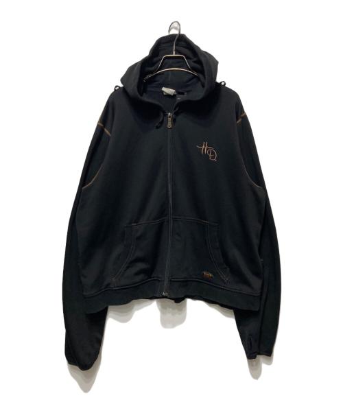 HARLEY-DAVIDSON（ハーレーダビッドソン）HARLEY-DAVIDSON (ハーレーダビッドソン) ジップパーカー ブラック サイズ:2Wの古着・服飾アイテム