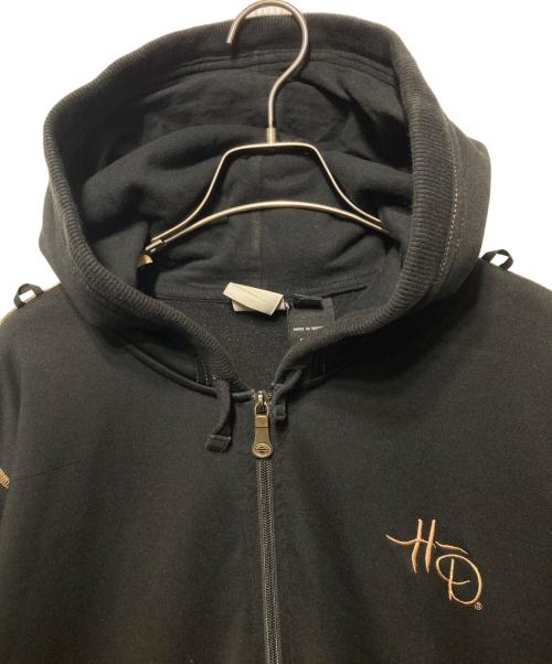 HARLEY-DAVIDSON（ハーレーダビッドソン）HARLEY-DAVIDSON (ハーレーダビッドソン) ジップパーカー ブラック サイズ:2Wの古着・服飾アイテム