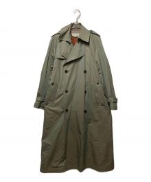 PUBLIC TOKYO（パブリックトウキョウ）の古着「ハイクラストレンチコート」｜グリーン