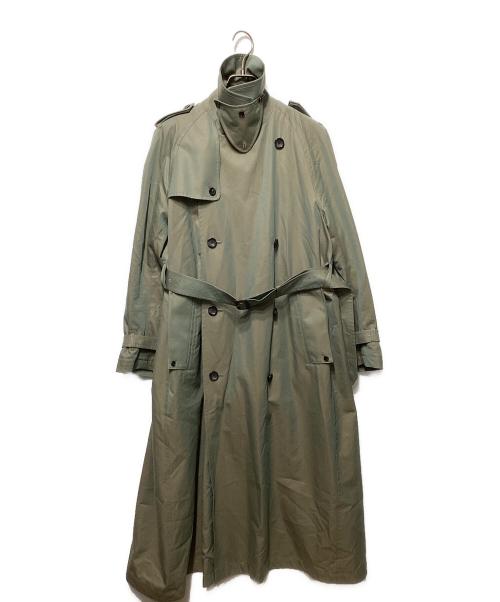 PUBLIC TOKYO（パブリックトウキョウ）PUBLIC TOKYO (パブリックトウキョウ) ハイクラストレンチコート グリーン サイズ:1の古着・服飾アイテム