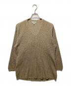 GIORGIO ARMANIジョルジョアルマーニ）の古着「ローゲージVネックコットンニット」｜ベージュ