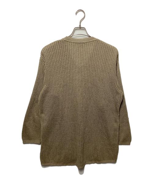 GIORGIO ARMANI（ジョルジョアルマーニ）GIORGIO ARMANI (ジョルジョアルマーニ) ローゲージVネックコットンニット ベージュ サイズ:50の古着・服飾アイテム