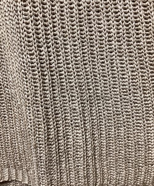 GIORGIO ARMANI（ジョルジョアルマーニ）GIORGIO ARMANI (ジョルジョアルマーニ) ローゲージVネックコットンニット ベージュ サイズ:50の古着・服飾アイテム