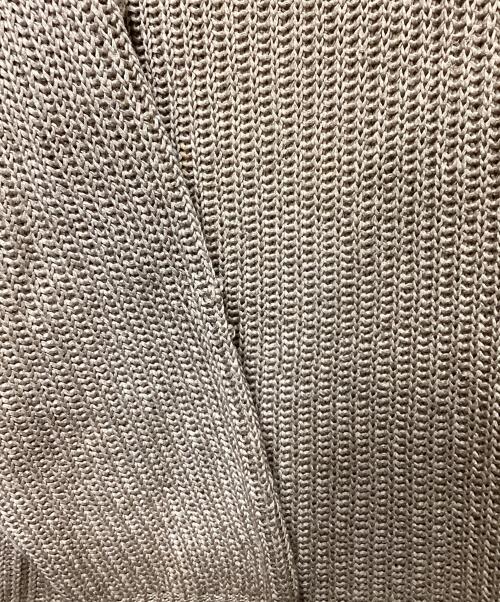 GIORGIO ARMANI（ジョルジョアルマーニ）GIORGIO ARMANI (ジョルジョアルマーニ) ローゲージVネックコットンニット ベージュ サイズ:50の古着・服飾アイテム