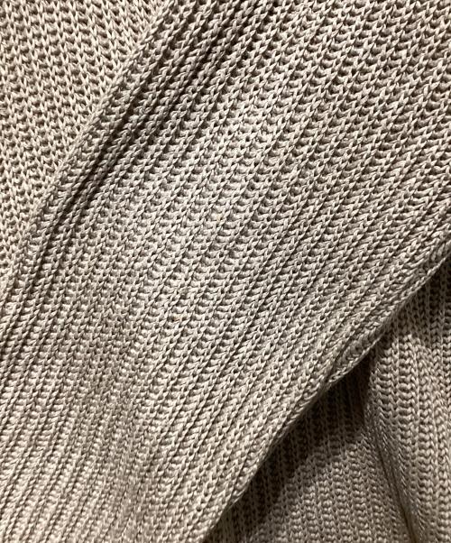 GIORGIO ARMANI（ジョルジョアルマーニ）GIORGIO ARMANI (ジョルジョアルマーニ) ローゲージVネックコットンニット ベージュ サイズ:50の古着・服飾アイテム