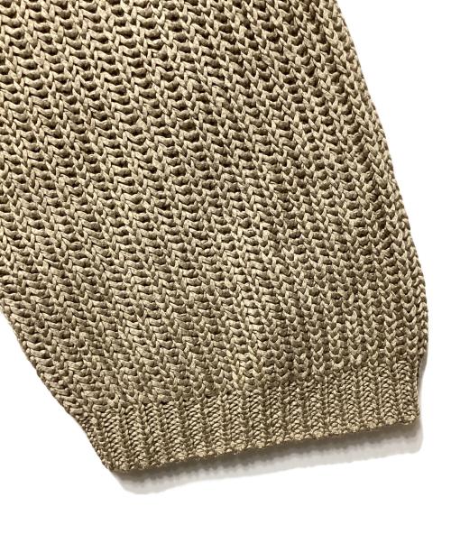 GIORGIO ARMANI（ジョルジョアルマーニ）GIORGIO ARMANI (ジョルジョアルマーニ) ローゲージVネックコットンニット ベージュ サイズ:50の古着・服飾アイテム