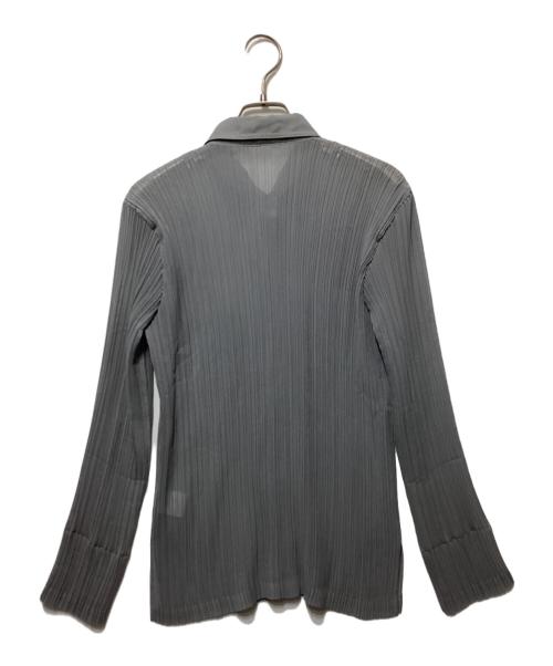 ISSEY MIYAKE（イッセイミヤケ）ISSEY MIYAKE (イッセイミヤケ) プリーツブラウス グレー サイズ:Mの古着・服飾アイテム