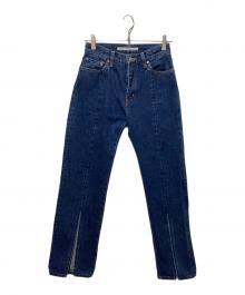 JOHN LAWRENCE SULLIVAN（ジョン ローレンス サリバン）の古着「フロントスリットデニムパンツ」｜インディゴ