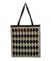 MARNI (マルニ) 千鳥柄ジャガードトートバッグ ブラック×ベージュ：23000円