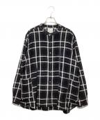 BRU NA BOINNEブルーナボイン）の古着「スナフチェックシャツ」｜ブラック