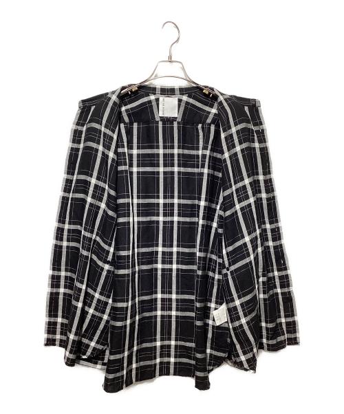 BRU NA BOINNE（ブルーナボイン）BRU NA BOINNE (ブルーナボイン) スナフチェックシャツ ブラック サイズ:Ｌの古着・服飾アイテム