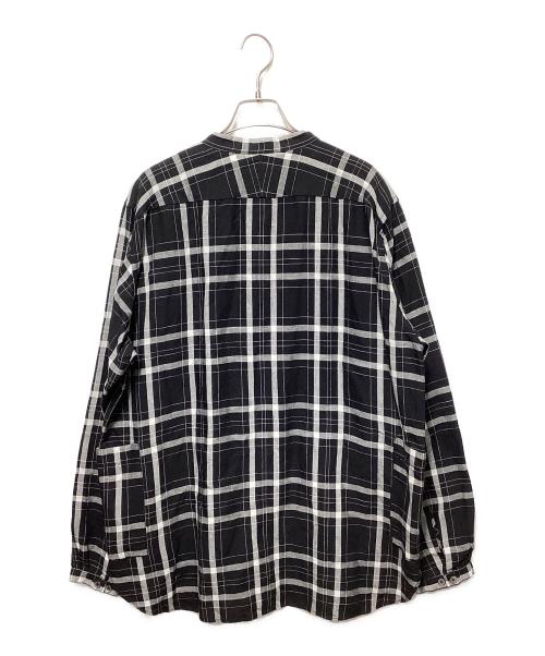 BRU NA BOINNE（ブルーナボイン）BRU NA BOINNE (ブルーナボイン) スナフチェックシャツ ブラック サイズ:Ｌの古着・服飾アイテム