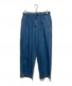 Adam et Ropeアダム エ ロペ）の古着「ワイド イージー ブリーチ デニムパンツ」｜インディゴ