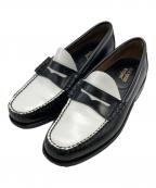 G.H.BASSジーエイチバス）の古着「LARSON MOC PENNY LOAFER」｜ブラック×ホワイト