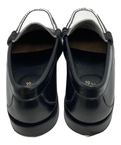 G.H.BASS（ジーエイチバス）G.H.BASS (ジーエイチバス) LARSON MOC PENNY LOAFER ブラック×ホワイト サイズ:6/7/40の古着・服飾アイテム
