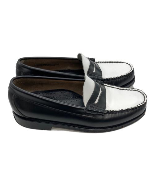 G.H.BASS（ジーエイチバス）G.H.BASS (ジーエイチバス) LARSON MOC PENNY LOAFER ブラック×ホワイト サイズ:6/7/40の古着・服飾アイテム