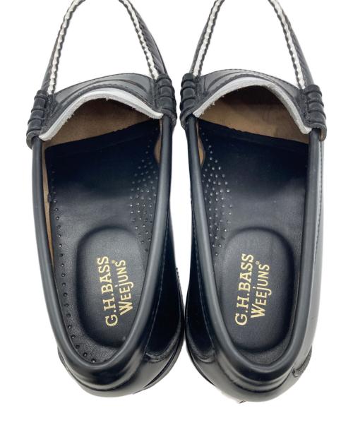 G.H.BASS（ジーエイチバス）G.H.BASS (ジーエイチバス) LARSON MOC PENNY LOAFER ブラック×ホワイト サイズ:6/7/40の古着・服飾アイテム