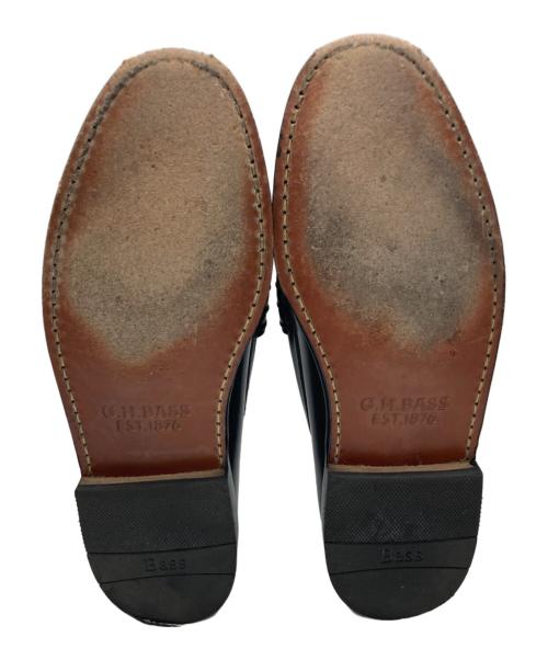 G.H.BASS（ジーエイチバス）G.H.BASS (ジーエイチバス) LARSON MOC PENNY LOAFER ブラック×ホワイト サイズ:6/7/40の古着・服飾アイテム