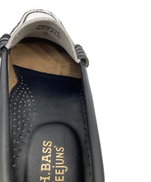 G.H.BASS（ジーエイチバス）G.H.BASS (ジーエイチバス) LARSON MOC PENNY LOAFER ブラック×ホワイト サイズ:6/7/40の古着・服飾アイテム