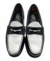 中古・古着 G.H.BASS (ジーエイチバス) LARSON MOC PENNY LOAFER ブラック×ホワイト サイズ:6/7/40：15000円