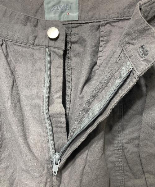 gourmet jeans（グルメジーンズ）GOURMET JEANS (グルメジーンズ) SNAP BUSH パラシュートパンツ グレー サイズ:3の古着・服飾アイテム