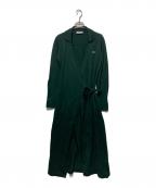 LACOSTEラコステ）の古着「ポロシャツディテールラップドレス」｜グリーン