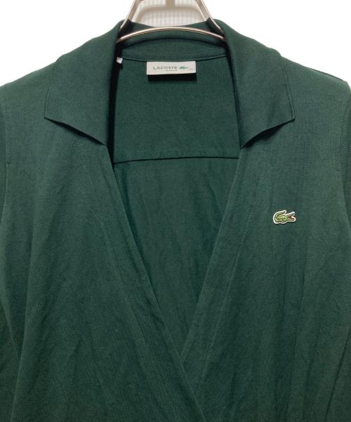 LACOSTE（ラコステ）LACOSTE (ラコステ) ポロシャツディテールラップドレス グリーン サイズ:34の古着・服飾アイテム