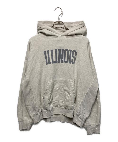 REMI RELIEF（レミレリーフ）REMI RELIEF (レミレリーフ) L'appartement (アパルトモン) プリントパーカー グレー サイズ:Mの古着・服飾アイテム