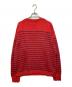 RRL (ダブルアールエル) コットンボーダーニット レッド サイズ:Ｌ：14000円